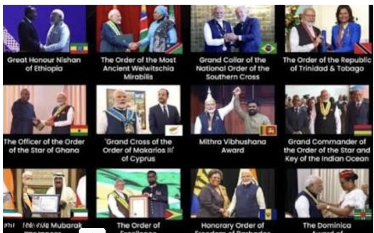 You are currently viewing ایوارڈز کی دوڑ میں مودی۔سفارت کاری یا شخصیت پرستی؟